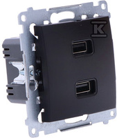 ŁADOWARKA 2XUSB 2.1A, 5V CZARNY SIMON54