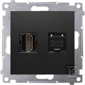 GN.HDMI+RJ45 KAT6 CZARNY SIMON54