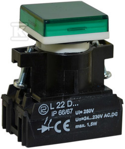 LAMP.L22KD/24V-230V ZIELONA