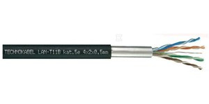 LAN T-11B 4X2X0,5 KAT.5E ŻEL