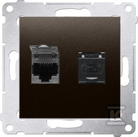 GN.KOMP.2XRJ45 KAT6 PRZES.BRĄZ SIMON54