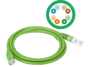 PATCH-CORD U/UTP KAT.5E PVC 1.0M ZIELONY