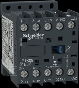 STYCZNI.MO.TE.K, 9A, 3P, 1NC, CEW.24VDC,