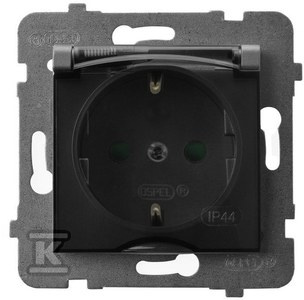 GN.1-KR.SCHUKO IP44 PRZ.TRA.SZARY M.ARIA