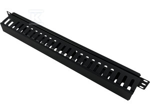 ORGANIZATOR KABLI 1U 19" Z POKRYWĄ