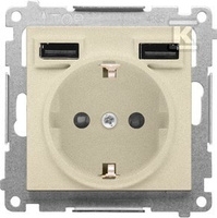 GN.SCHUKO+2XUSB SZAMPA.MAT SIMON55