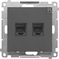 GN.2-KR.TELEF. RJ12 GRAFIT.MAT SIMON55