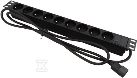 LISTWA ZASIL. 19" 9 X CEE 7/5 IEC320 C14