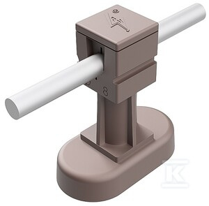 SŁUPEK Z PODSTAWA CERAMICZNĄ: BRĄZOWY