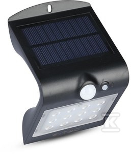 KINKIET SOLARNY LED VT-767-2 CZARNY