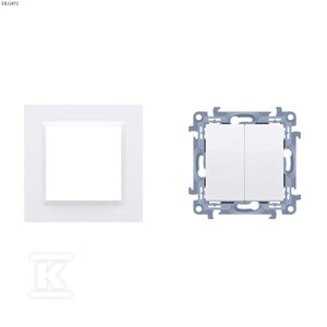 ŁĄCZNIK ŚWIECZ.IP44 BIAŁY+RAMKA SIMO