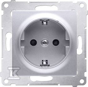 GN.SCHUKO ZŁĄCZK.SREBRNY MAT SIMON54