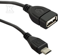 KABEL USB 2.0A ŻEŃSKI/MICROB MĘSKI 0.