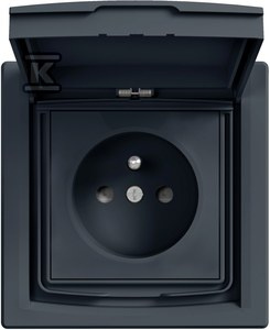 GN.1-KR.Z/U IP44 PRZESŁ.ANTRACYT ASFORA