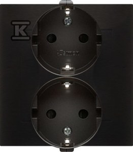 GN.SCHUKO 2-KR.ANTRACYT SIMON54