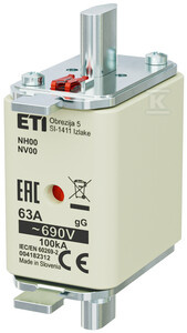 WKŁADKA NH00 GG 63A/690V