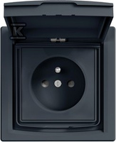 GN.1-KR.Z/U IP44 PRZESŁ.ANTRACYT ASFORA