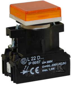 LAMP.L22KD/24V-230V ŻÓŁTA