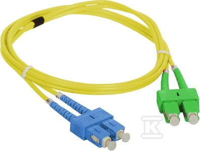PATCH CORD SM SC/APC-SC DUPLEX 9/125 1M
