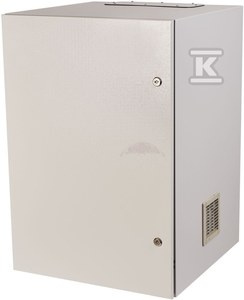 SZAFA19"12UX600X600,DRZ.PEŁNE,WEW,SZARA