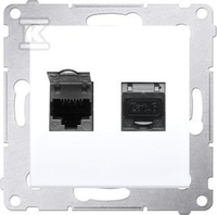 GN.KOMP.2XRJ45 KAT6E PRZES.BIAŁE SIMON5