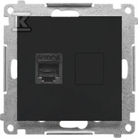 GN.1-KR.TELEF. RJ12 CZARNY MAT SIMON55