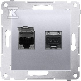 GN.KOMP.2XRJ45 KAT6E PRZ.SRE.MAT SIMON54