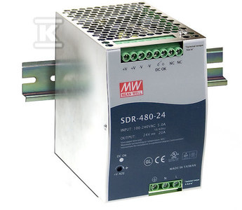 ZASIL.NA SZYNĘ DIN 480W 24V 20A