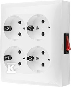 GN.2-KR.SCHUKO WŁ.BIAŁY AQUACLICK