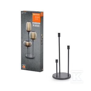 LAMP STICK FLOOR DR GREY 3XE27