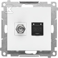 GN.ANTE."F"+RJ45 K.6 BIAŁY MAT SIMON55