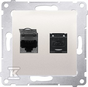 GN.KOMP.2XRJ45 KAT6 PRZES.KREM. SIMON54