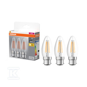 ŻAR.LED BASE CLAS 4W 827 CLR B22D