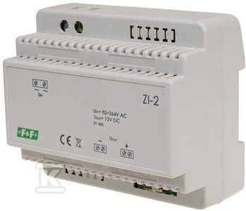 ZI-2-ZAS.IMP12VDC,85÷264V~,4A,50W,TH35