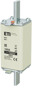 WKŁADKA NH1 GG 100A/1000V
