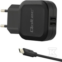 ŁADOWARKA 17W/5V/3.4A/2XUSB + KABEL MIC