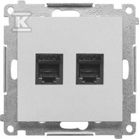 GN.2-KR.TELEF. RJ12 ALU.MAT SIMON55