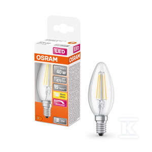 ŻAR.LED DIM 4.8W 827 CLR E14