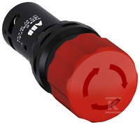 CE3T-10R-01-PRZYCISK BEZP.1NC CZERWONY