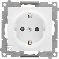 GN.1-KR.SCHUKO PRZ. BIAŁY MAT SIMON55