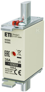 WKŁADKA NH000 GG 35A/690V