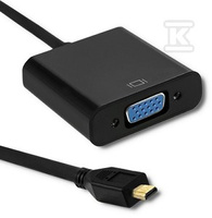 ADAPTER MICRO HDMI D MĘSKI VGA ŻEŃSKI
