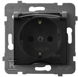 GN.1-KR.Z/U SCHUKO IP44 TRA.SZARY M.ARIA