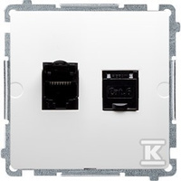 GN.KO.RJ45 POD.6K.BIAŁE +RAM.BIAŁA