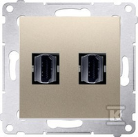 DGHDMI2.01/44 GNIAZDO SIMON54 ZŁOTY MAT