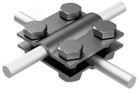 ZŁĄCZE KRZYŻOWE 4-OTWOROWE,2 PŁYTKOW