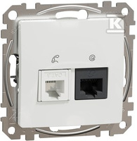 GN.RJ45/RJ11 6UTP BIAŁY SEDNA DES