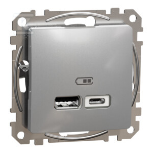 GN.USB 2,4A ALU SREBRNE SEDNA DES