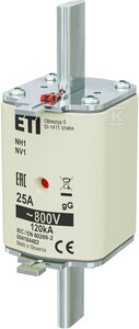 WKŁADKA NH1 GG 25A/800V