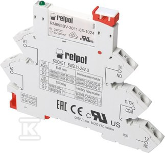 PRZEKAŹNIK INTERFEJSOWY SIR6WB, 24VAC/D